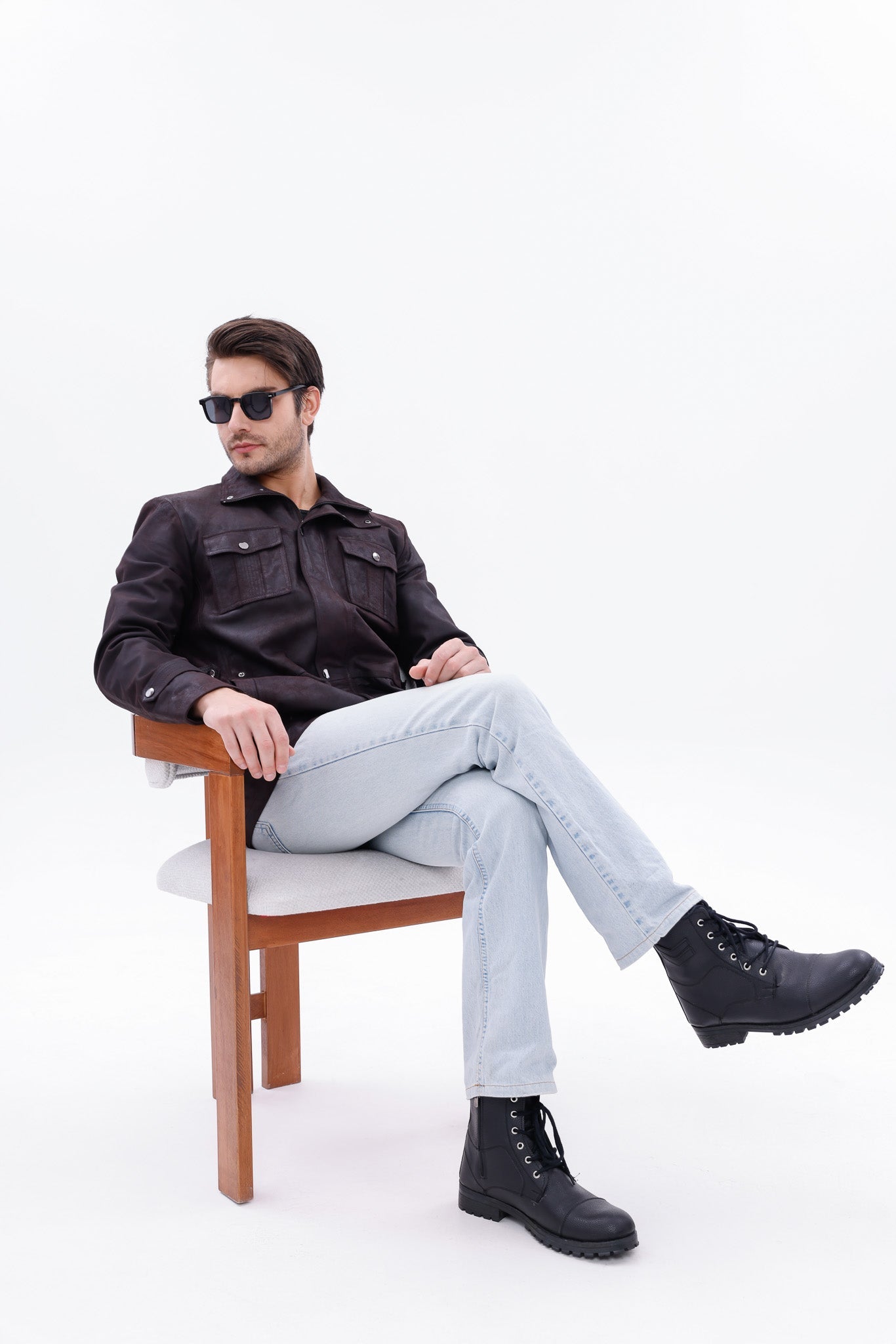 The Cremona Deep Brown Suede Leather Jacket