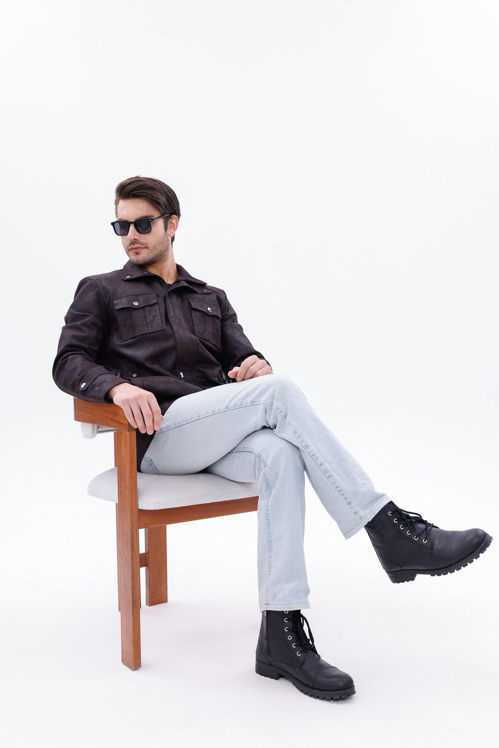 The Cremona Deep Brown Suede Leather Jacket