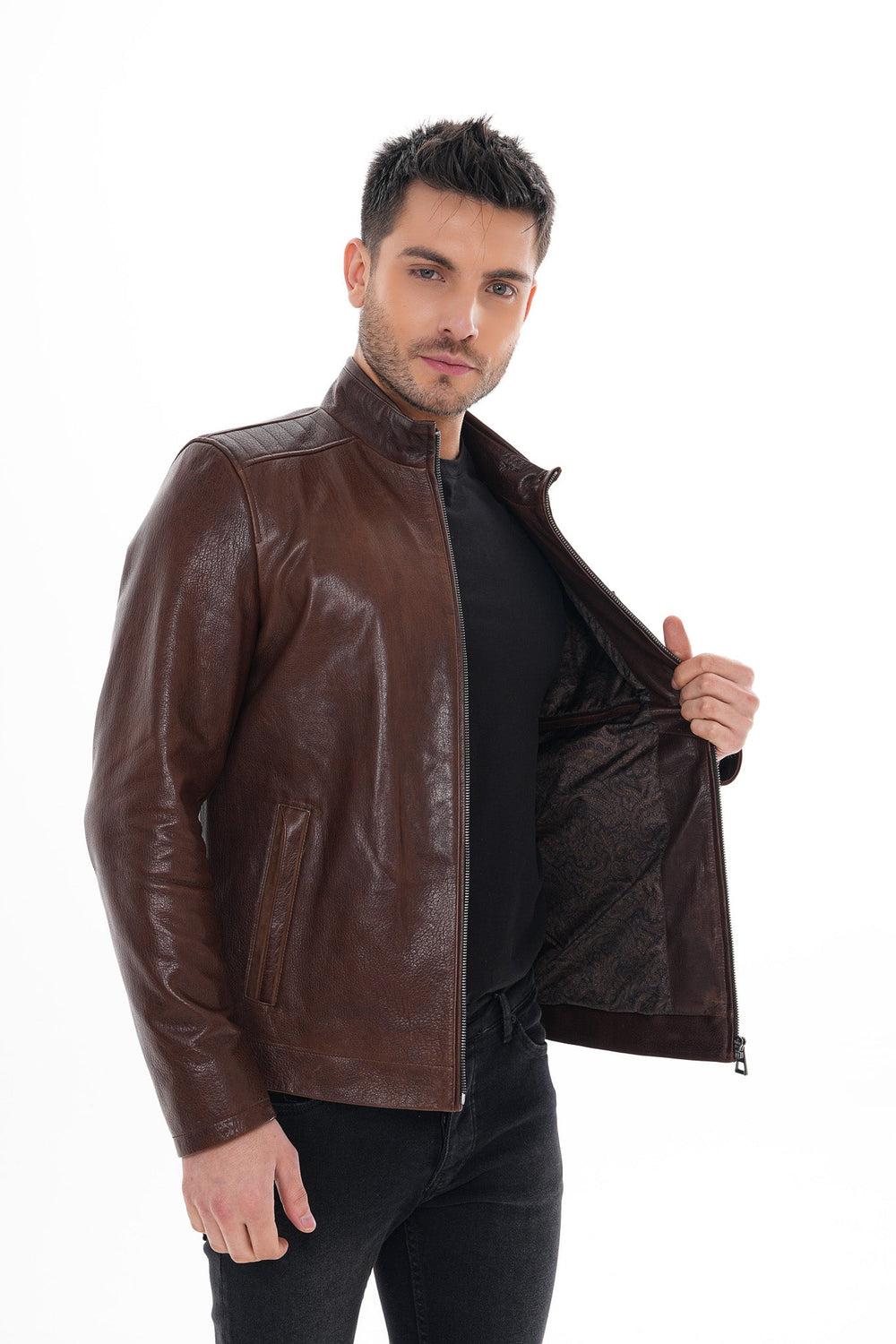 The Marco Brown Leather Jacket