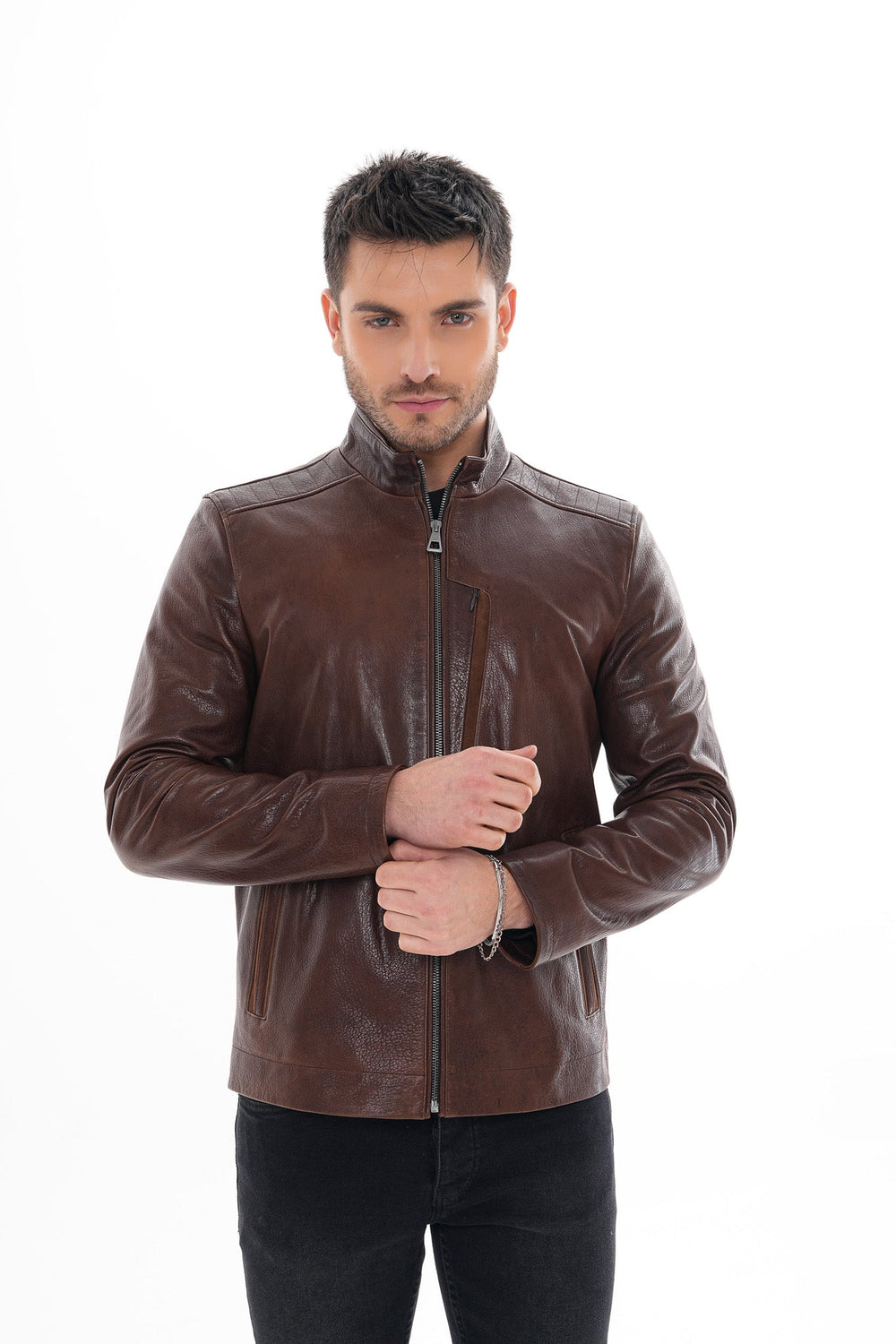 The Marco Brown Leather Jacket