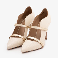 The Annapolis Cream Patent Leather Pump Shoe