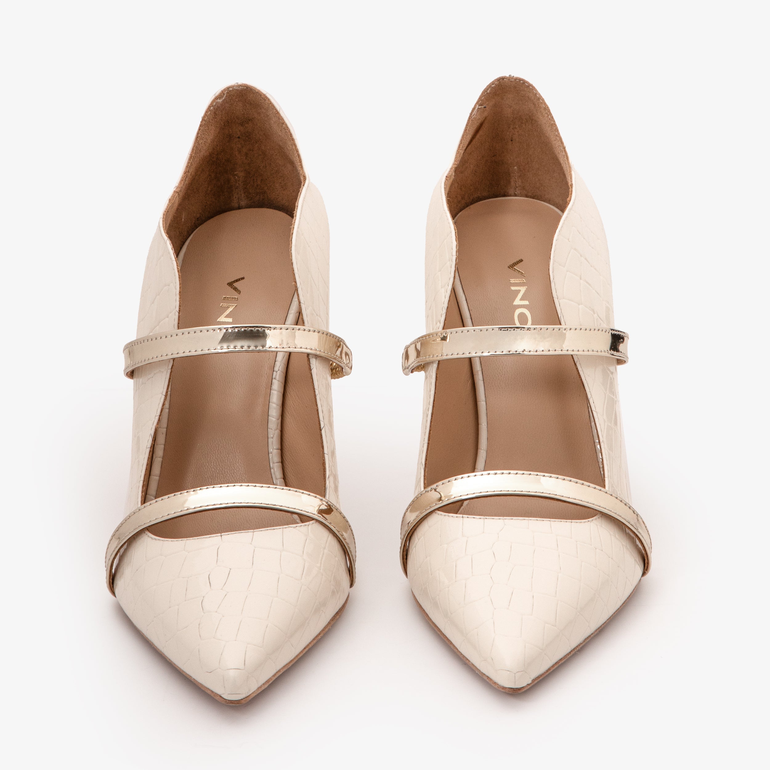 The Annapolis Cream Patent Leather Pump Shoe
