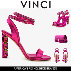 The Torola Fuchsia Stony Heel Leather Sandal Final Sale!