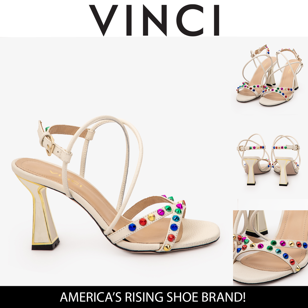The Aurora Cream Leather Strappy Sandal