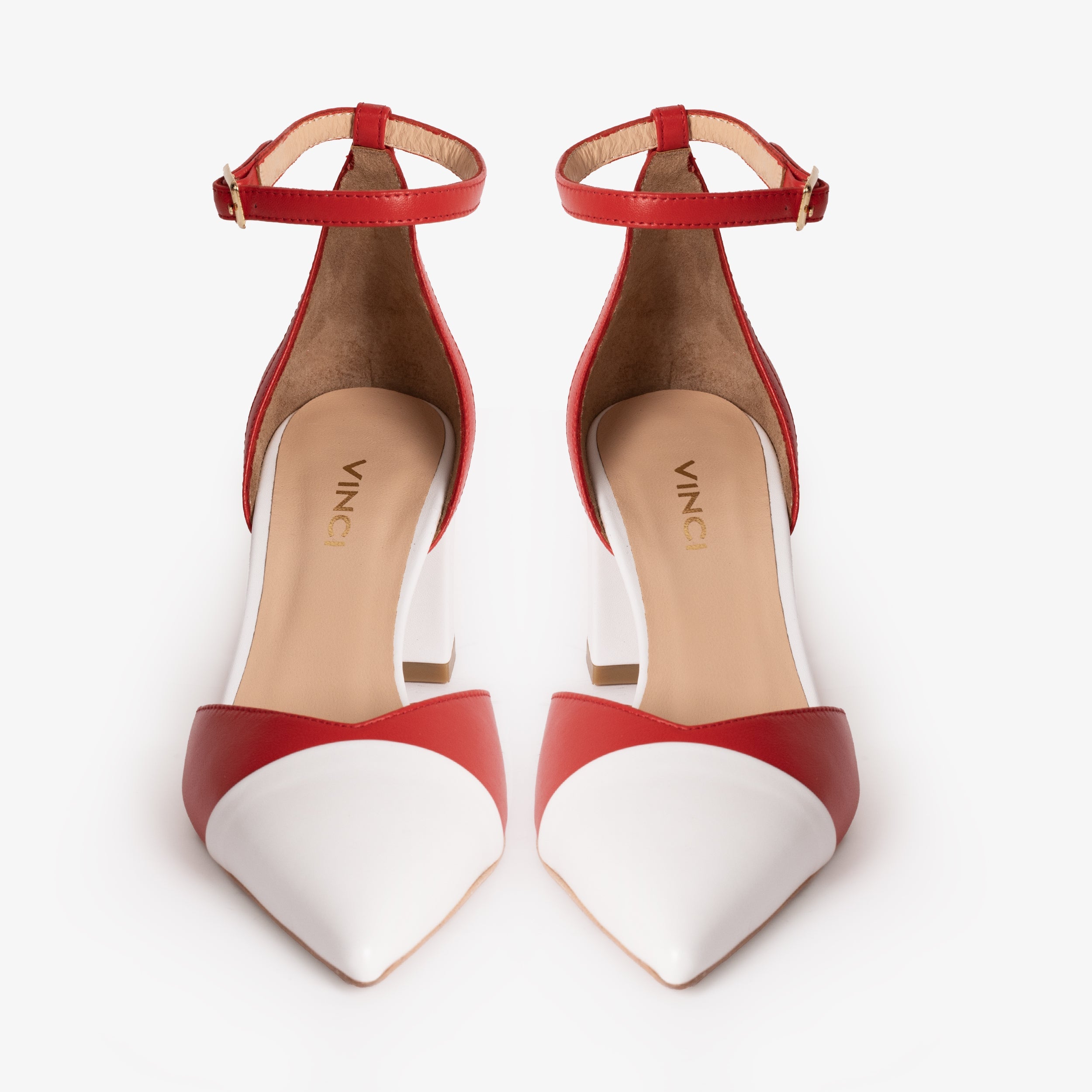 The Noella Red Leather Sandal