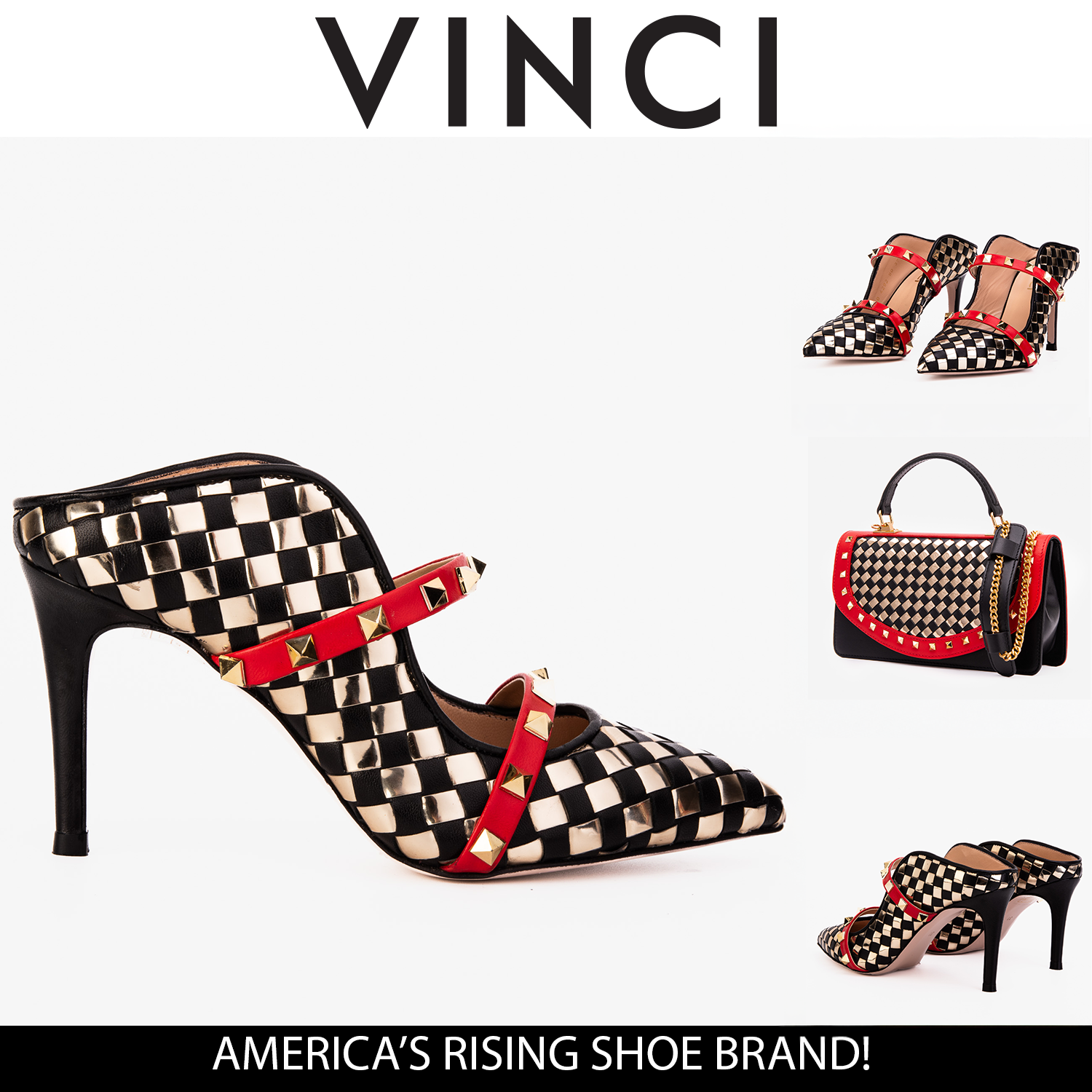 The Dosso Black Handwoven Leather Pointy Toe Sandal