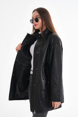 The Lioara Black Leather Jacket