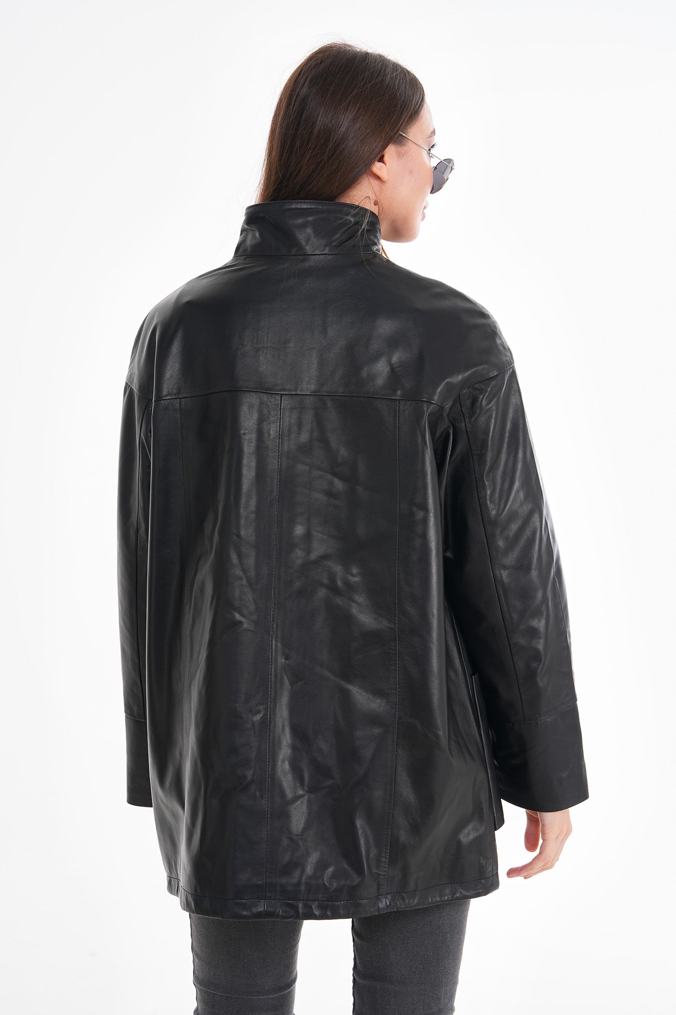 The Lioara Black Leather Jacket