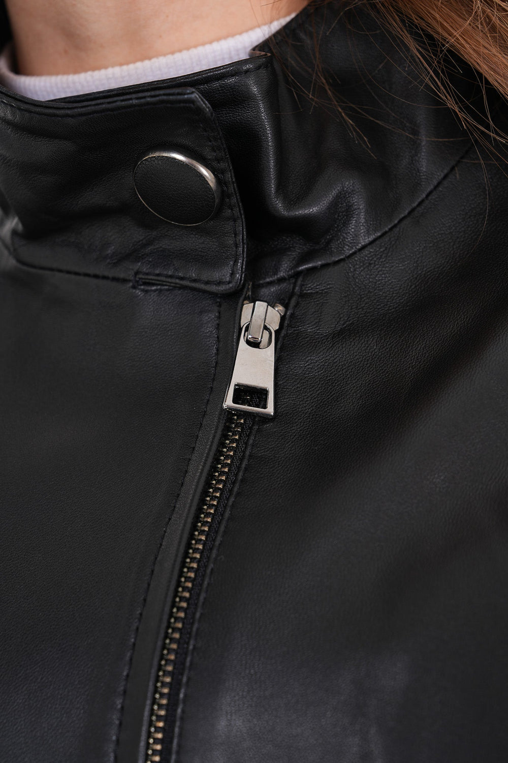 The Lioara Black Leather Jacket