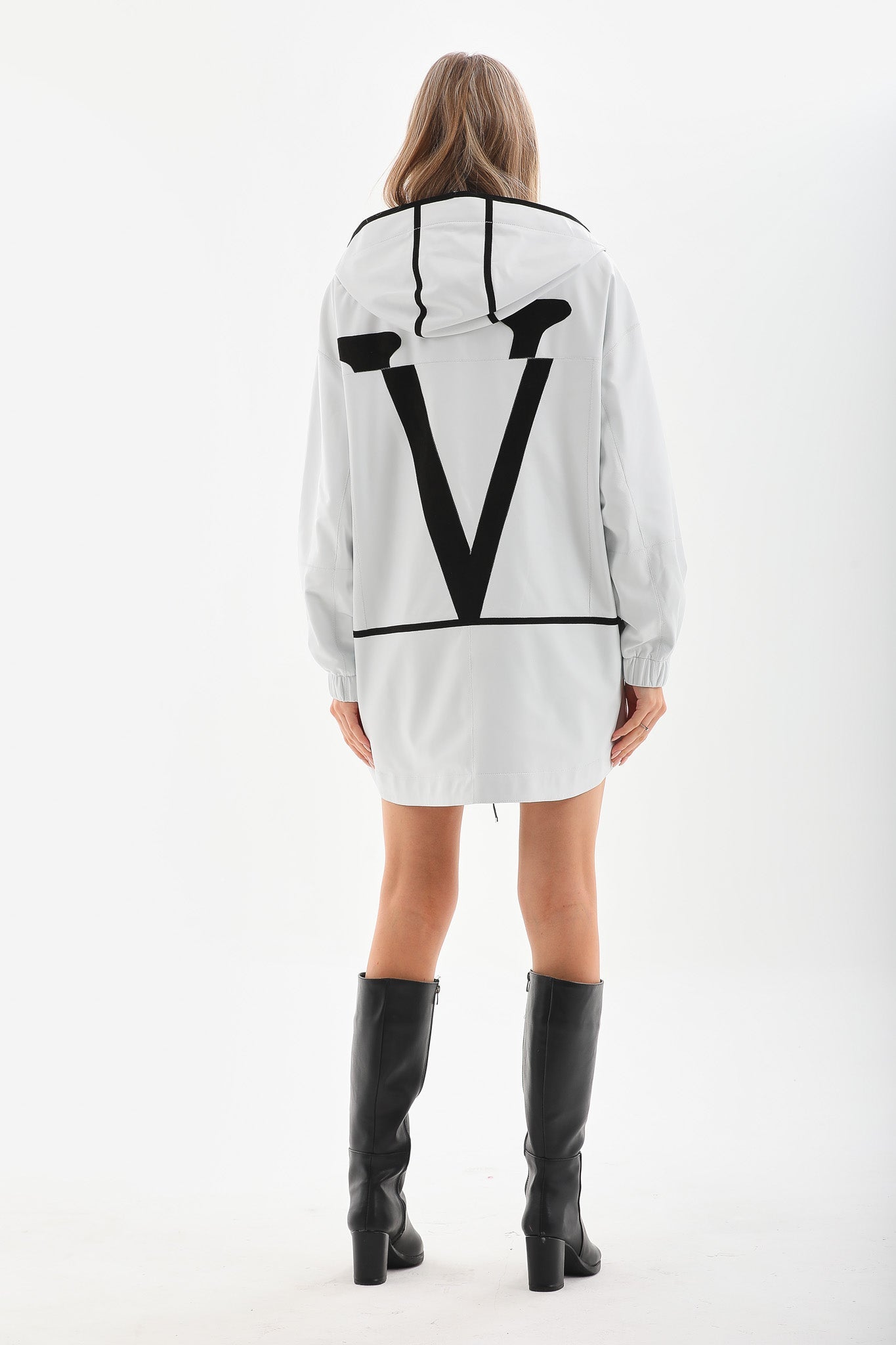 The Vega White Reversible Leather Jacket