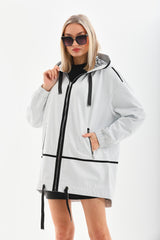 The Vega White Reversible Leather Jacket