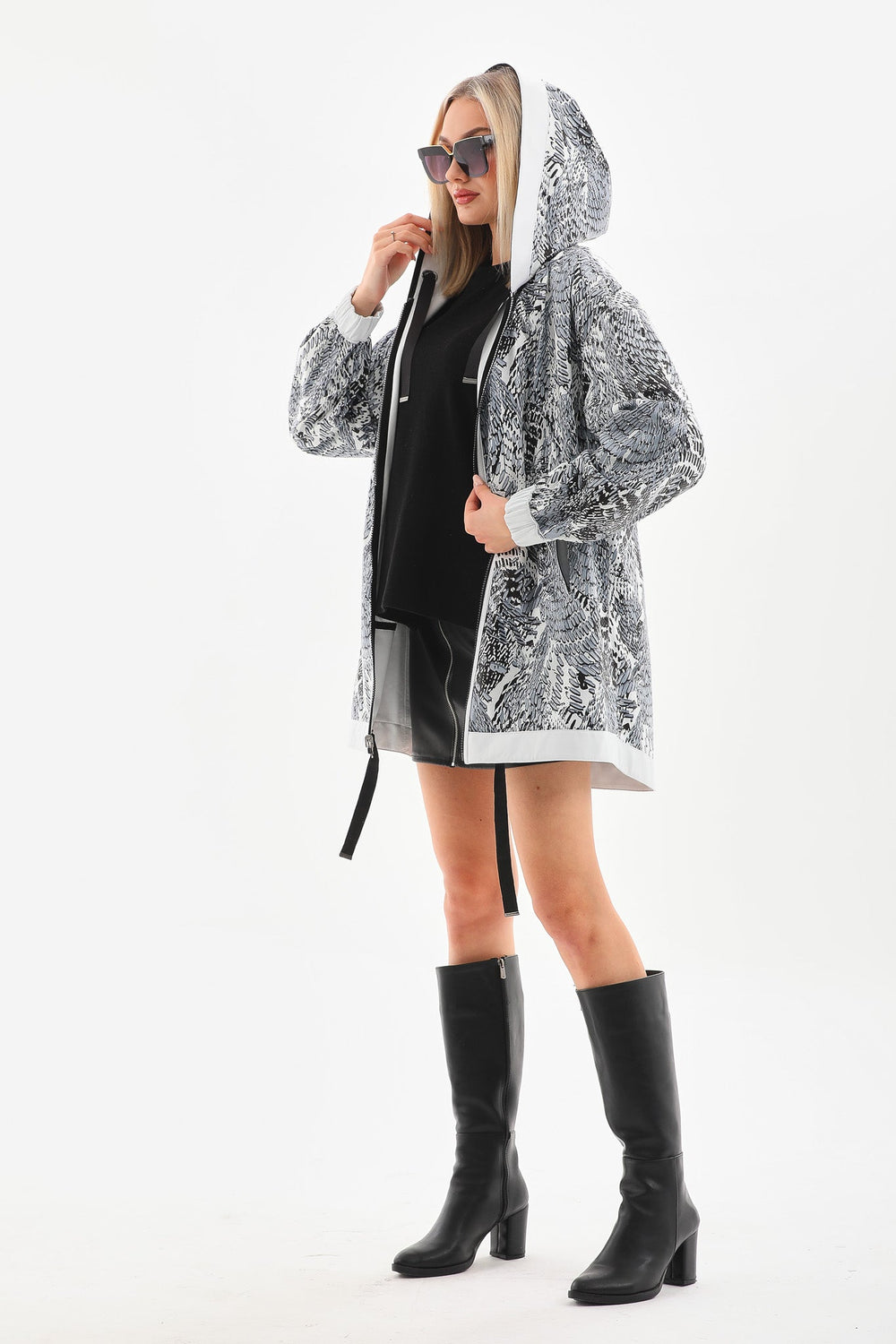 The Vega White Reversible Leather Jacket