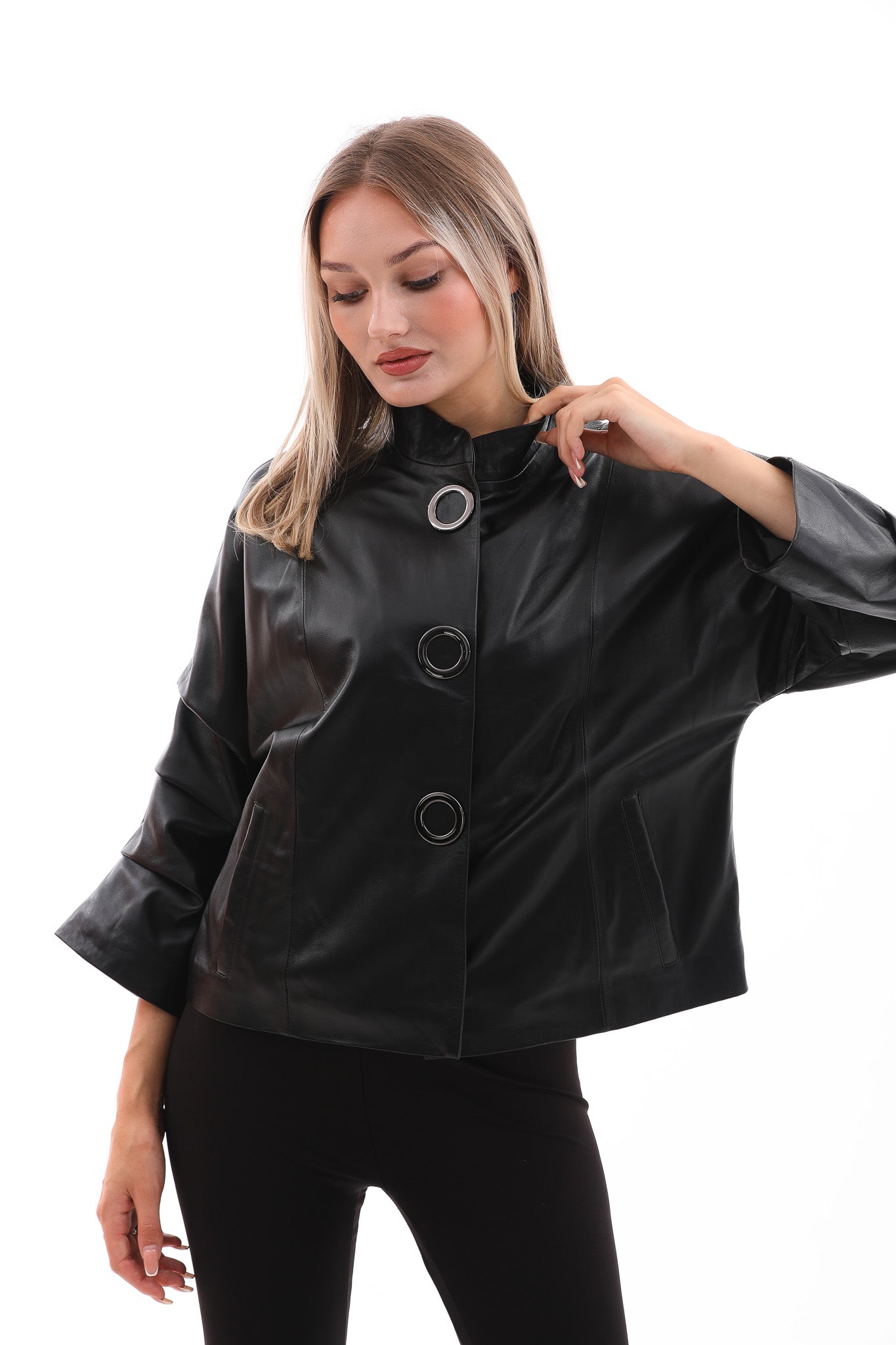 The Odessa Black Leather Jacket
