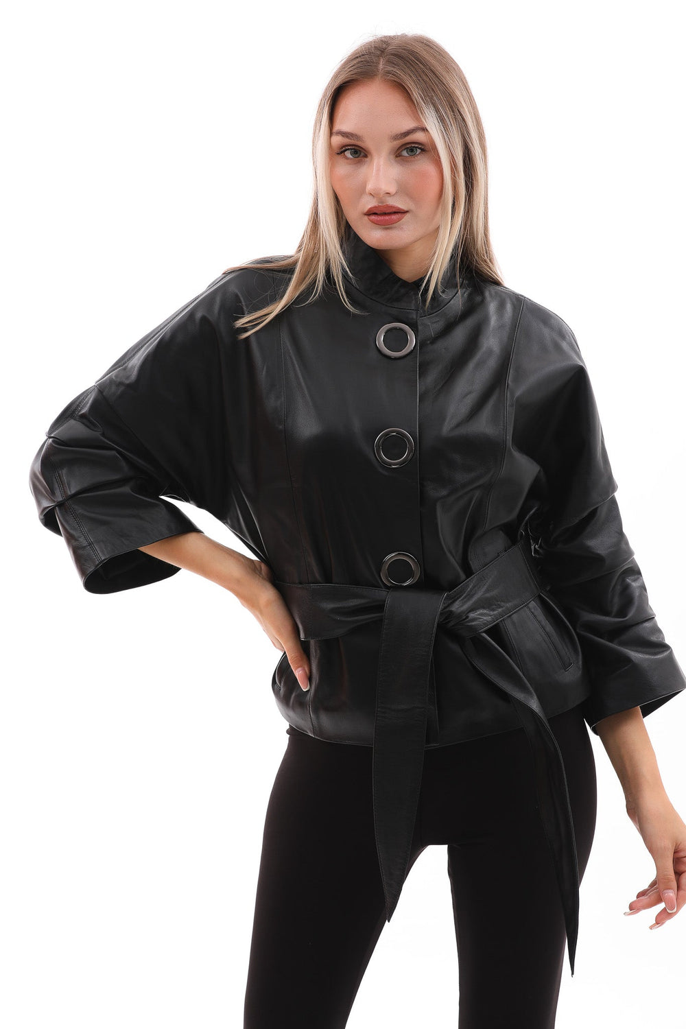 The Odessa Black Leather Jacket