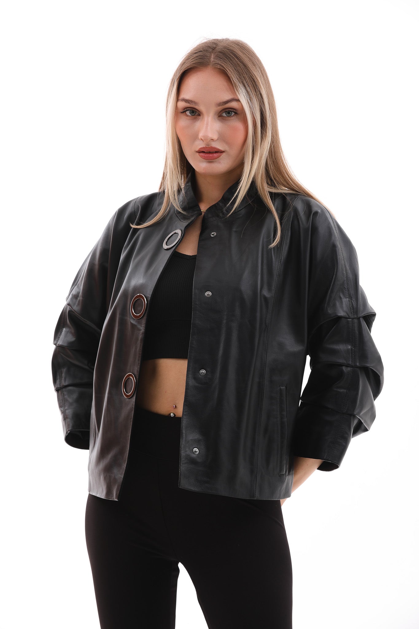 The Odessa Black Leather Jacket