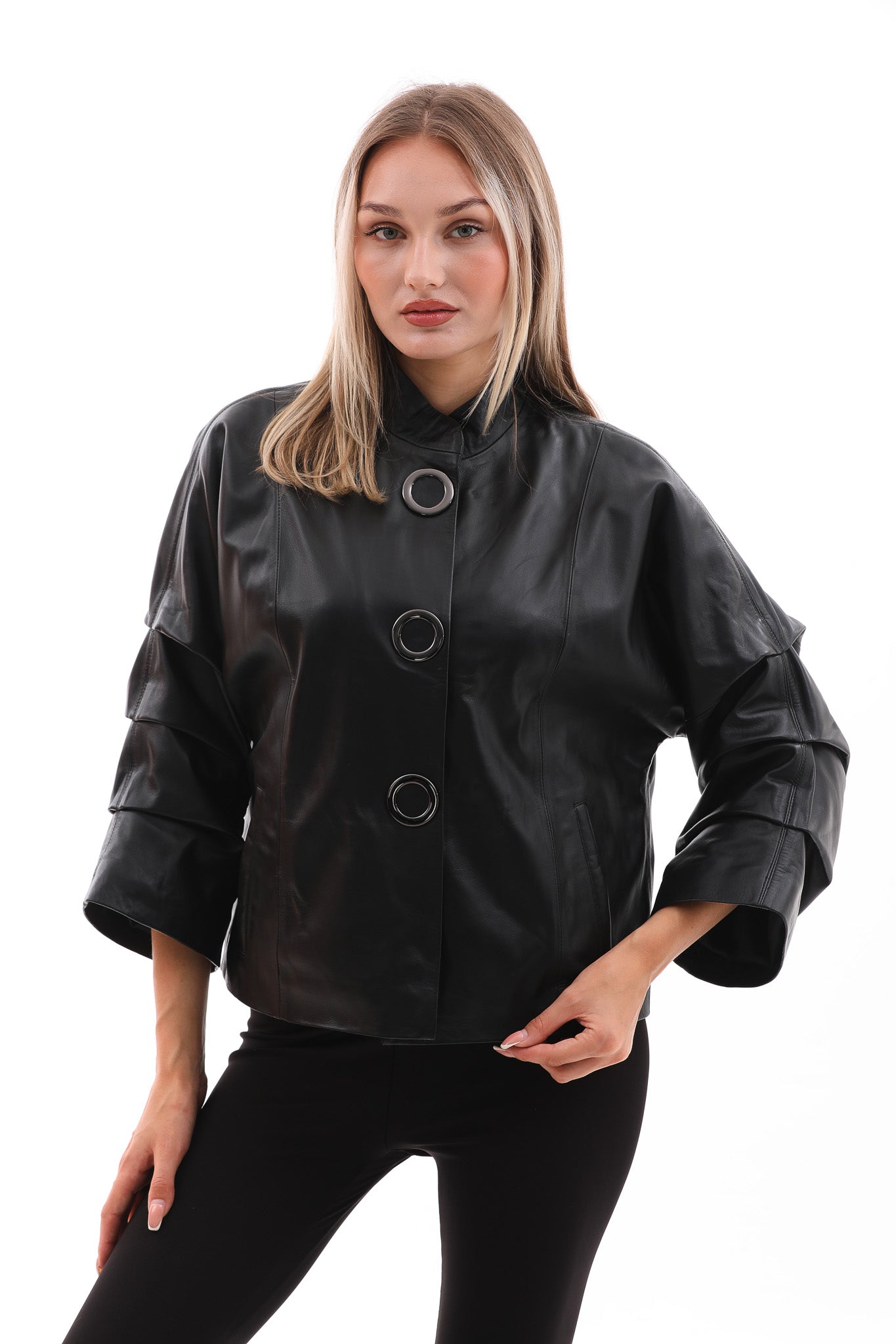 The Odessa Black Leather Jacket