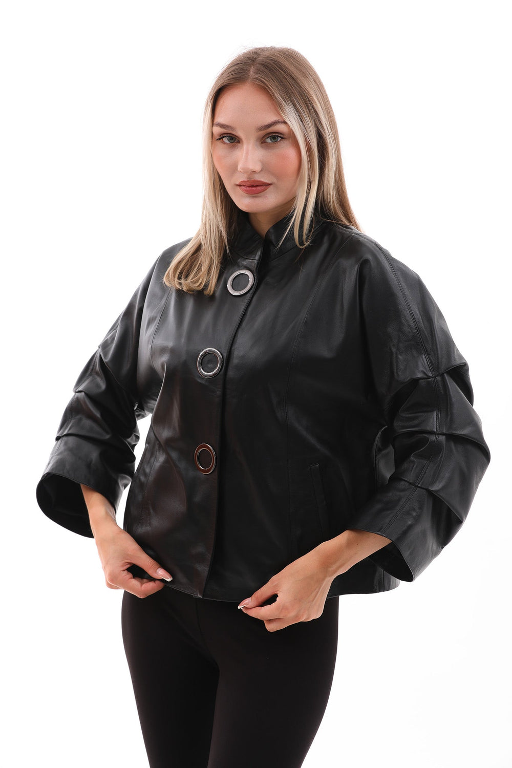 The Odessa Black Leather Jacket