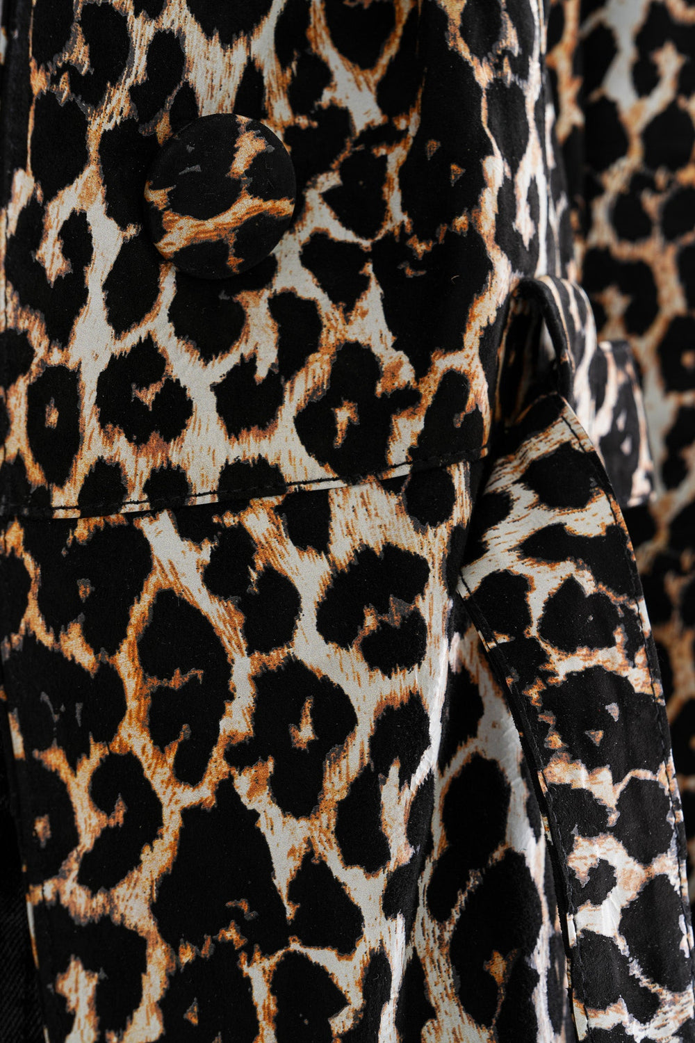 Sienna Abstract Art Leather Jacket – Leopard Edition