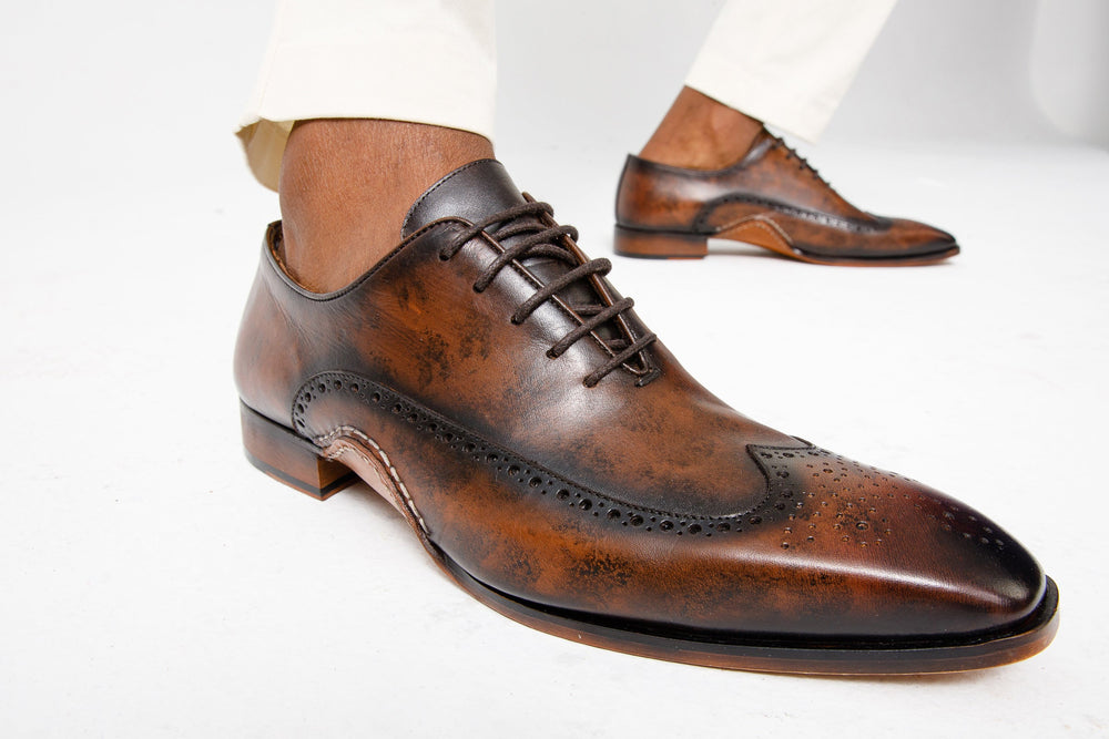 The Royal Hand Craft Brown Wingtip Oxford Shoe