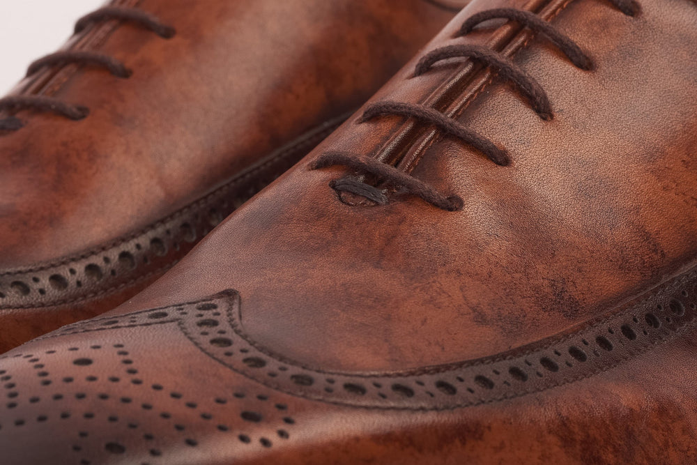 The Royal Hand Craft Brown Wingtip Oxford Shoe