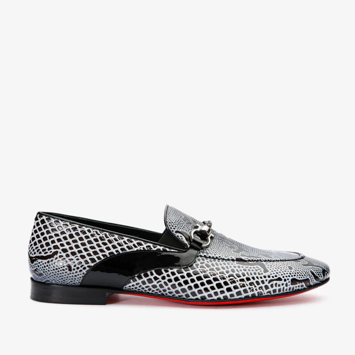 The Milano Black\/White Shoe Bit Loafer  shoe