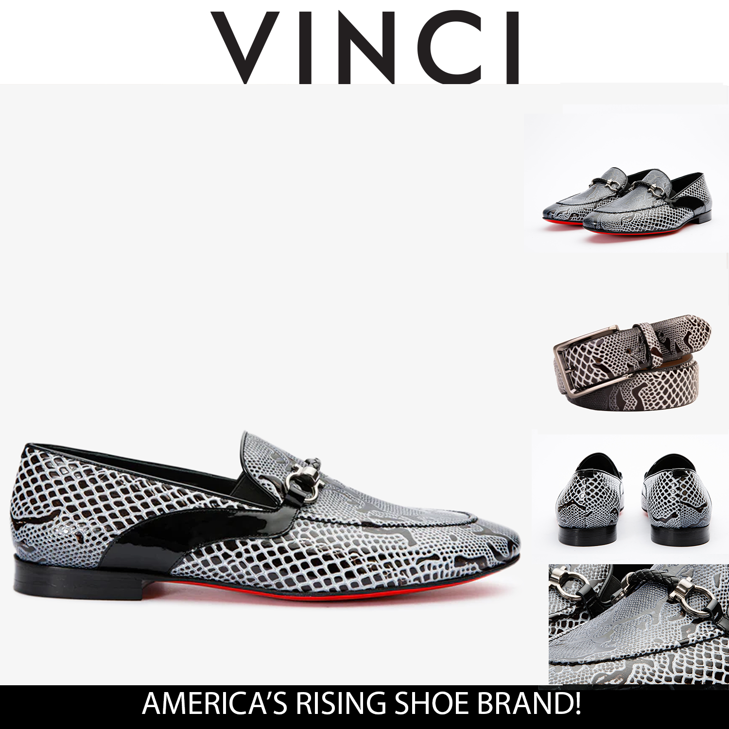 The Milano Black\/White Shoe Bit Loafer  shoe