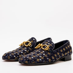 The Vicino Shoe Navy Blue Bit Dress Loafer Shoe