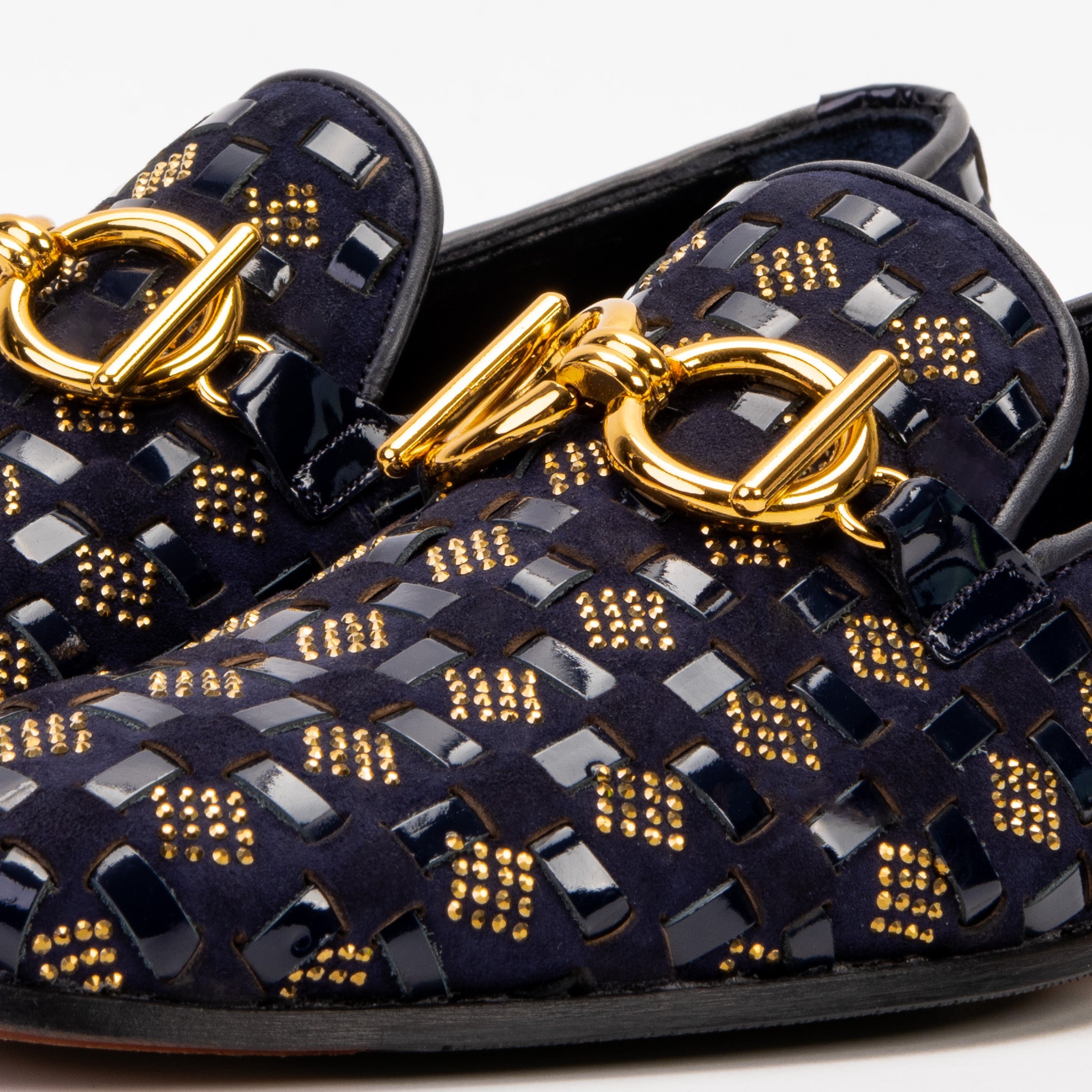 The Vicino Shoe Navy Blue Bit Dress Loafer Shoe