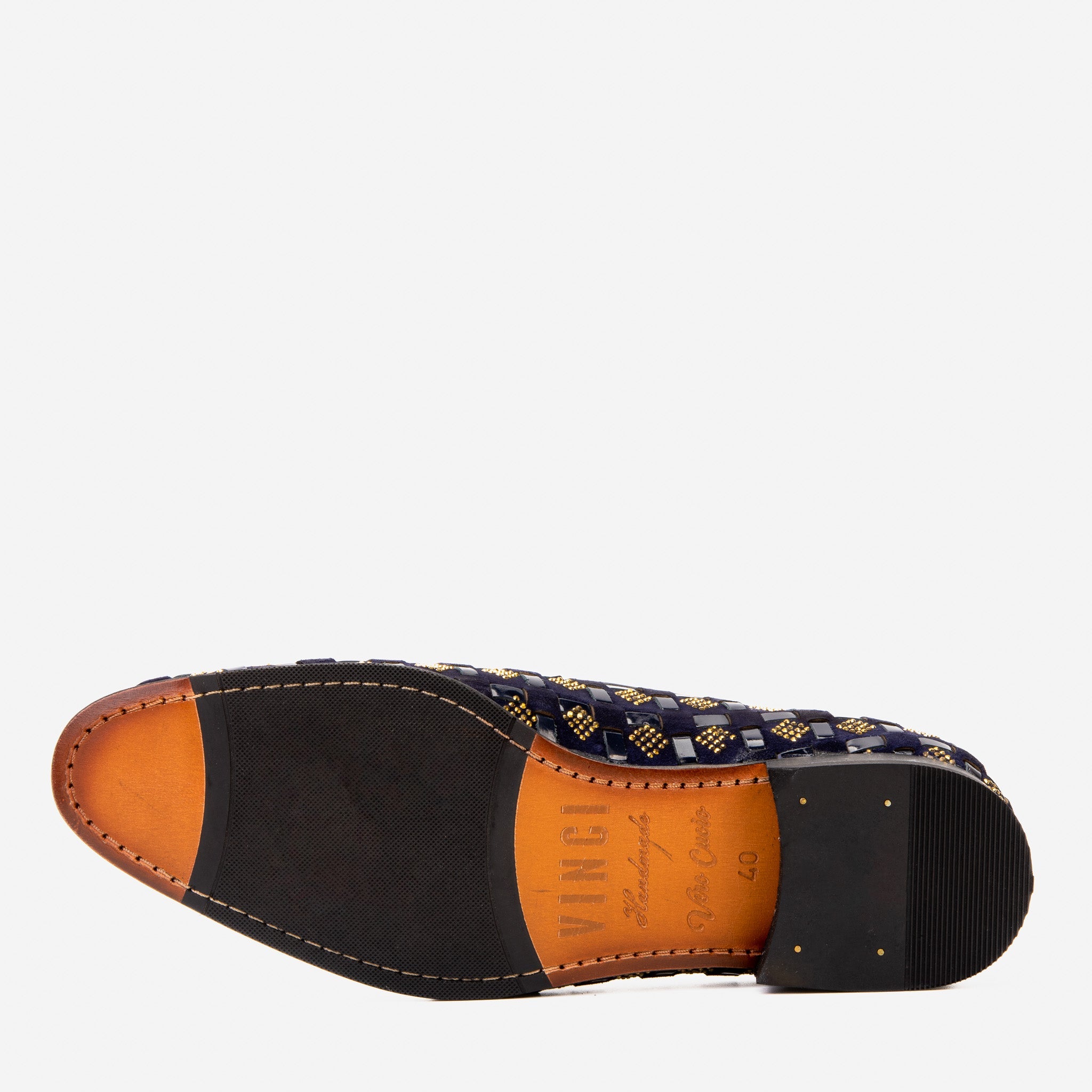 The Vicino Shoe Navy Blue Bit Dress Loafer Shoe