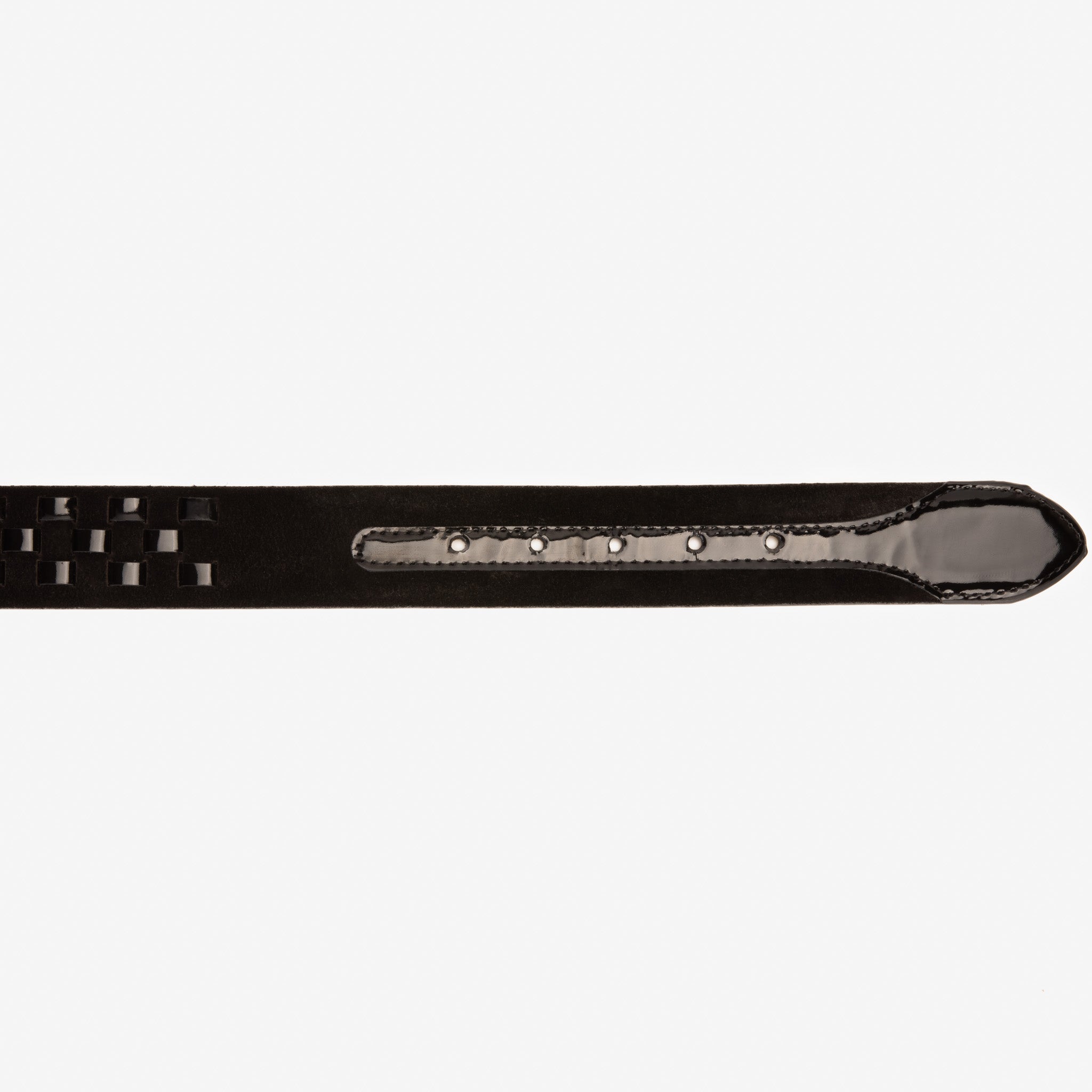 The Eugene Black Gold Woven Leather Belt