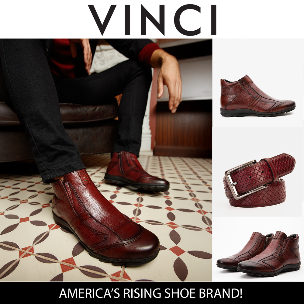 The Montreal Burgundy Leather Casual Zip-Up Ankle Boot