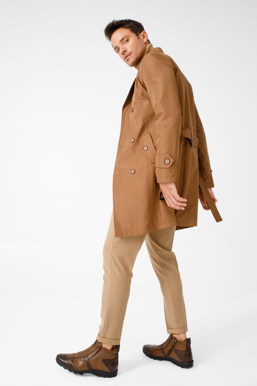 The Montreal Brown Leather Casual Zip-Up Ankle Boot