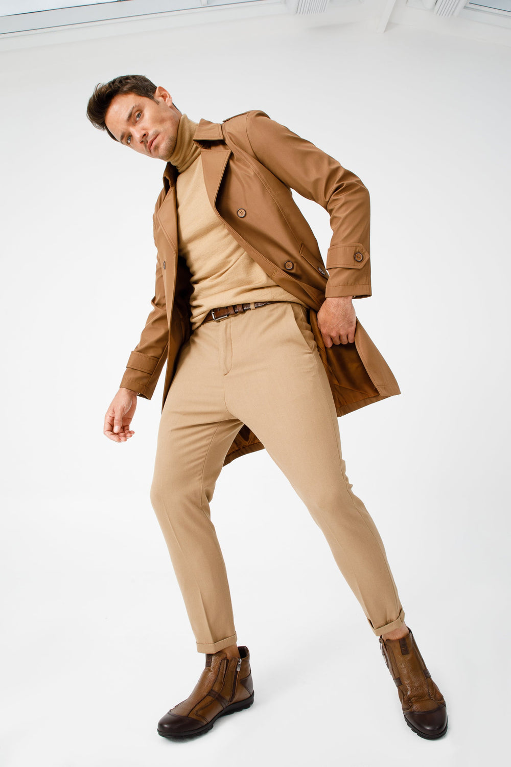 The Montreal Brown Leather Casual Zip-Up Ankle Boot