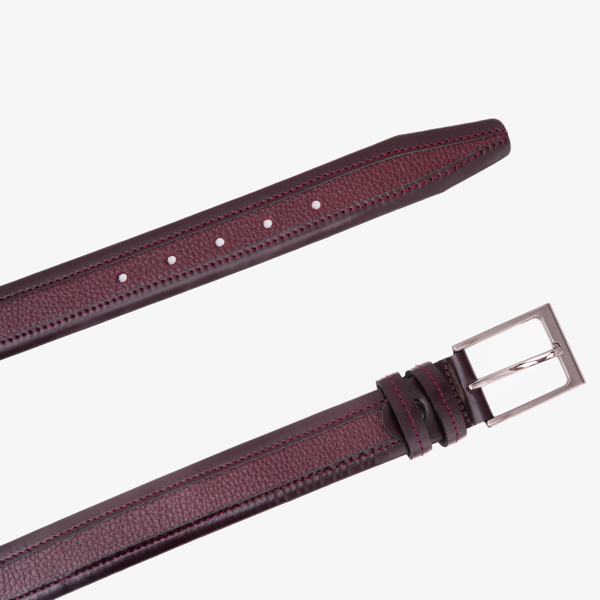 The Everest Rockwell BurgundyLeather Belt