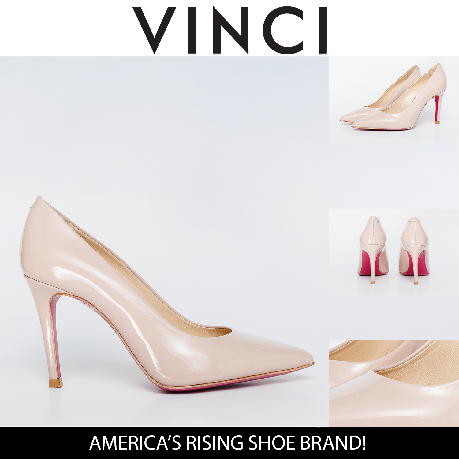 The Ege Cream Leather Pump Fuchsia Sole Shoe