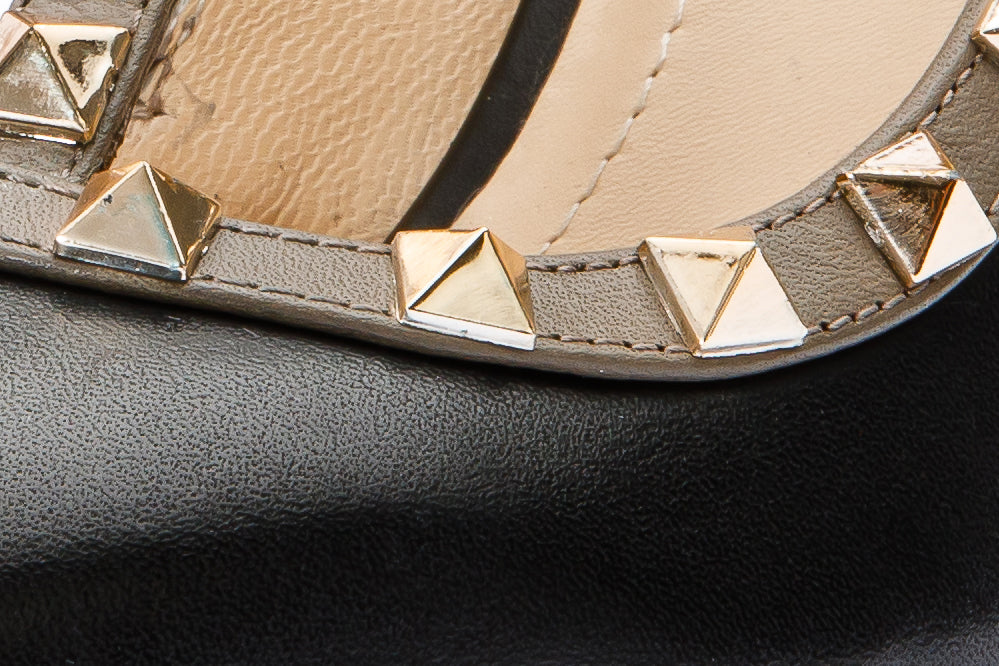 The Lulka Black Spike Leather Pump Shoe