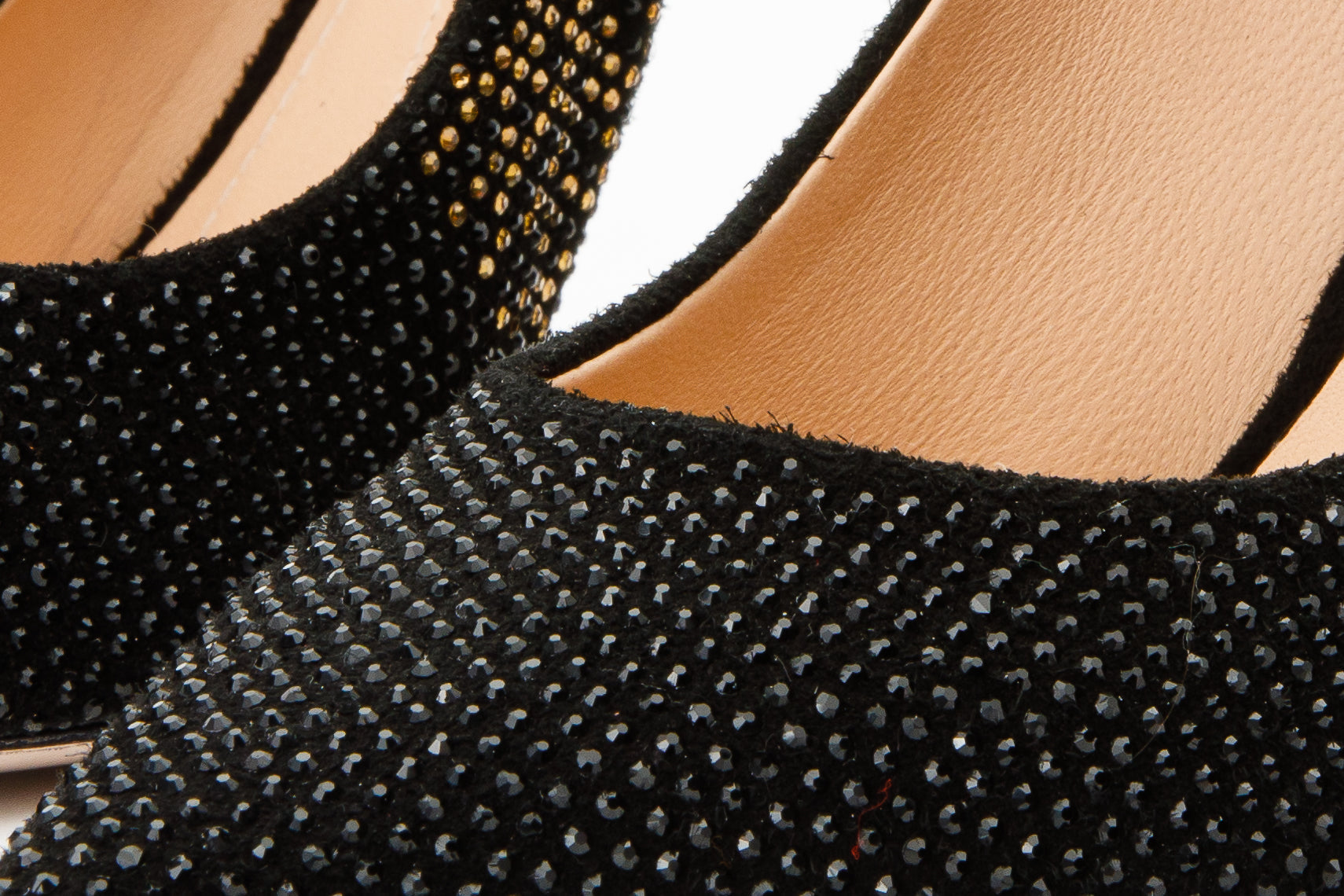 The Bago Black Gold Glitter Leather Pump Shoe