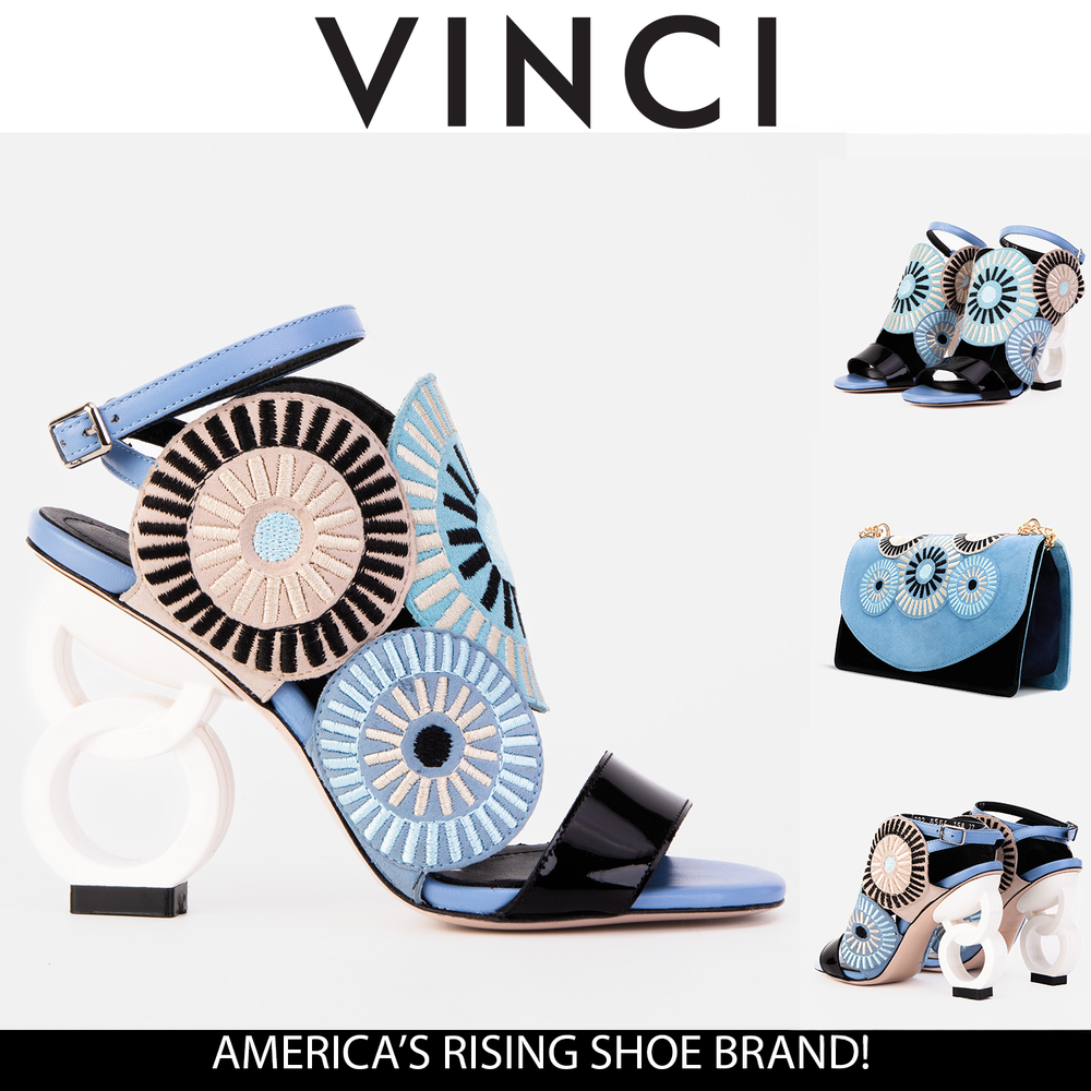The Parama Blue Leather Ankle Strap Sandal