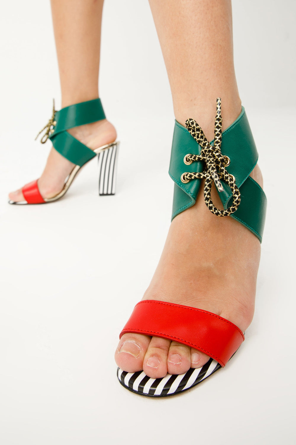 The Bloke Ankle Strap Multicolor Leather Sandal
