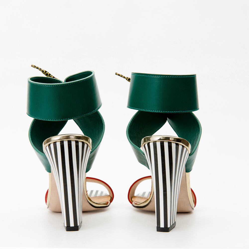 The Bloke Ankle Strap Multicolor Leather Sandal