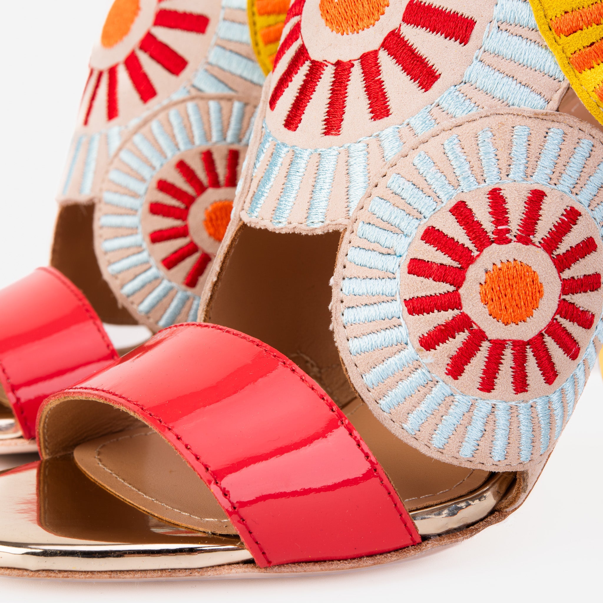The Parama Yellow Leather Ankle Strap Sandal