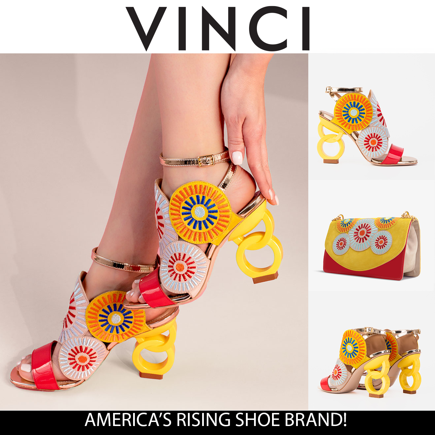 The Parama Yellow Leather Ankle Strap Sandal