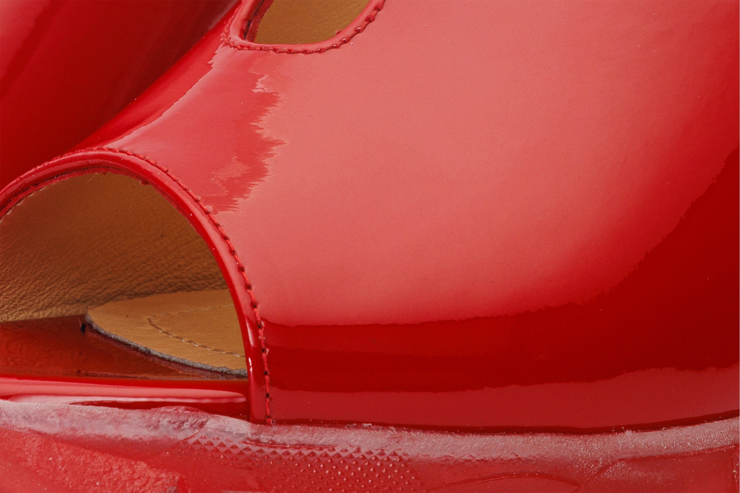 The Caratal Red Patent Leather Sandal