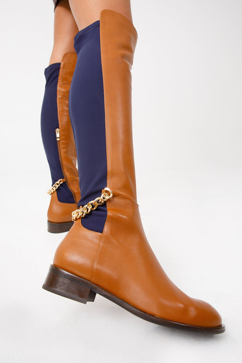 The Tallin Tan Leather Knee High Boot