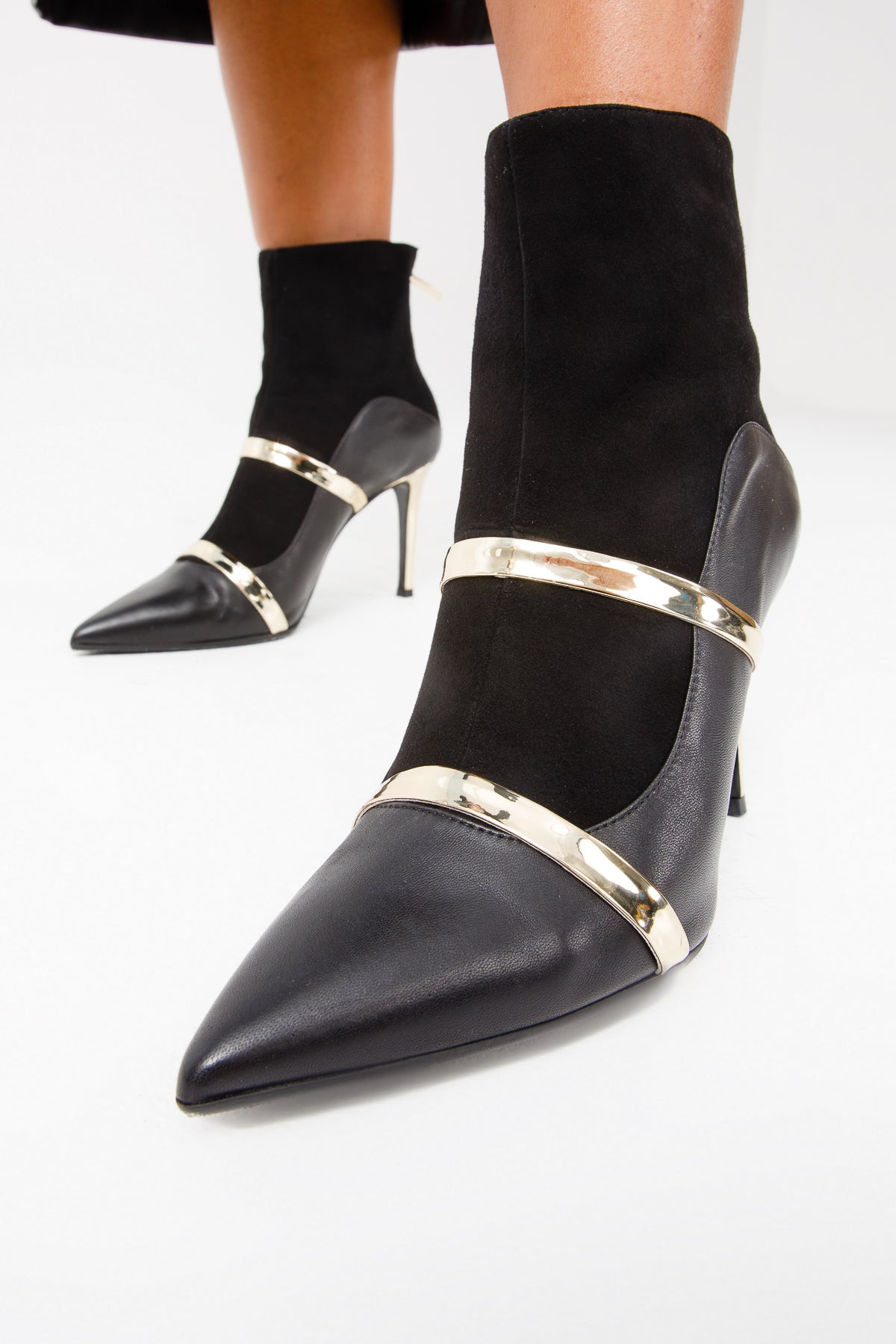 The Manila Black Leather Ankle Boot