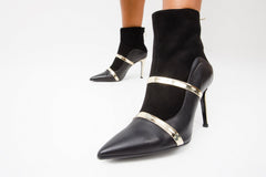 The Manila Black Leather Ankle Boot
