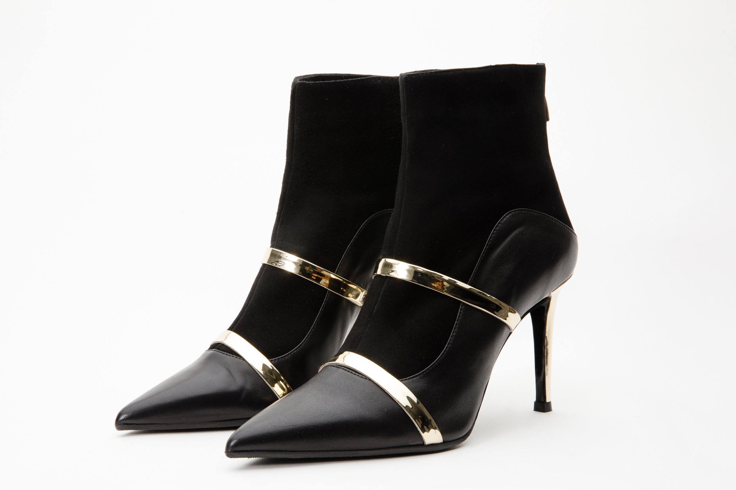 The Manila Black Leather Ankle Boot