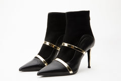 The Manila Black Leather Ankle Boot