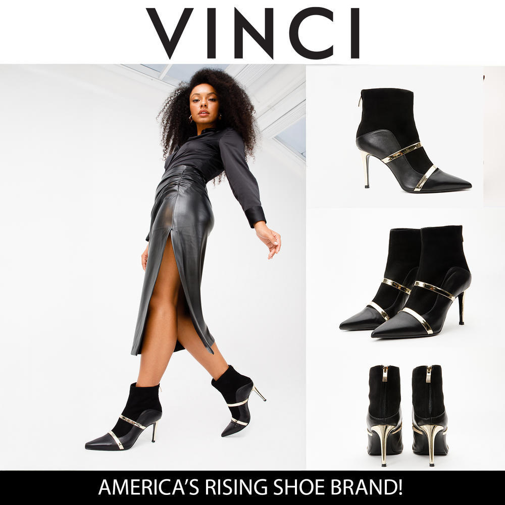 The Manila Black Leather Ankle Boot