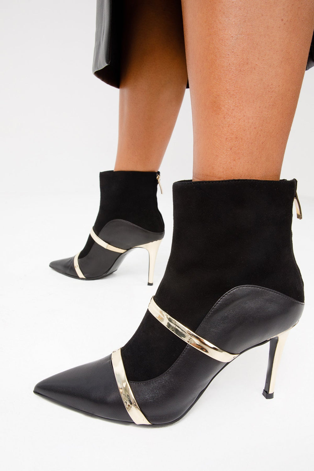 The Manila Black Leather Ankle Boot